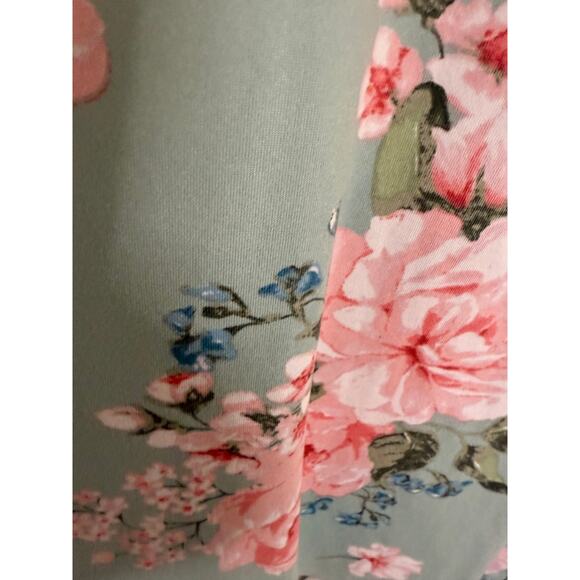 Flora Nikrooz Green Floral Lace Nightgown Slip Dress Small – Romantic Sleepwear - Picture 4 of 7